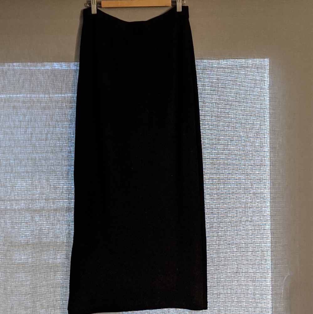 St. John Knit Black Maxi Skirt